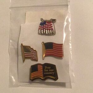Lot of 4 USA Flag Pin